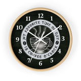 Chalkboard Cafe-My Favorite Time is Coffee O'Clock Wall clocks