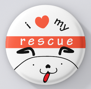 Animal Lovers-I Love My Rescue-Dog-Happy Ears-magnets