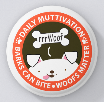 Animal Lovers-Muttivation-Barks Can Bite. Woofs Matter.-magnets