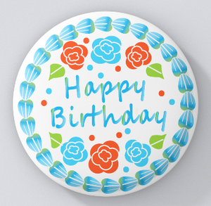 Chattacakes-Happy Birthday-Vanilla w Blue Icing-magnets in bakery box