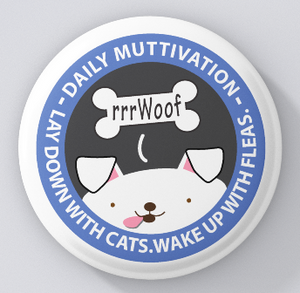 Animal Lovers-Muttivation-Lay Down With Cats. Wake Up With Fleas.-magnets