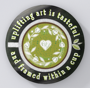 Chalkboard Cafe-Latte Uplifting Art (tea) magnets