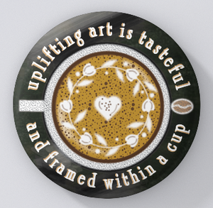 Chalkboard Cafe-Latte Uplifting Art (coffee) magnets