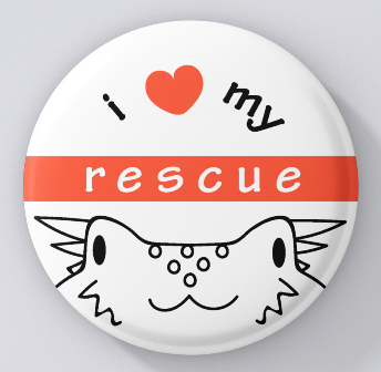 Animal Lovers-I Love My Rescue-Bearded Dragon-magnets