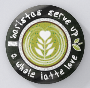 Chalkboard Cafe-Baristas Serve Up a Latte Love (tea) magnets