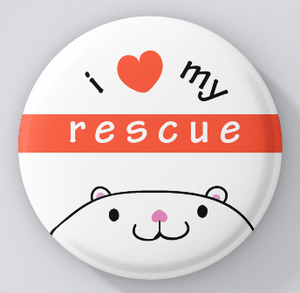 Animal Lovers-I Love My Rescue-Hamster-magnets