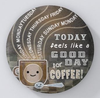 CHALKBOARD CAFE-TODAY FEELS LIKE A GOOD DAY FOR COFFEE-MAGNETS-COLOR