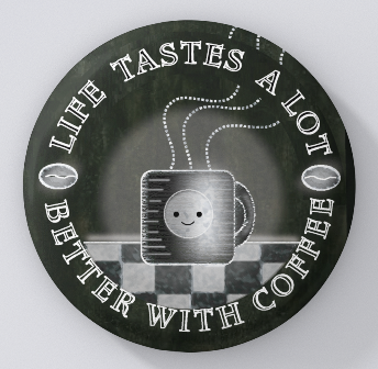 Chalkboard Cafe-Life Tastes A Lot Better With Coffee-magnets