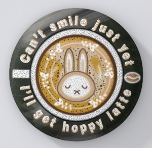 Chalkboard Cafe Latte-Bunny-magnets