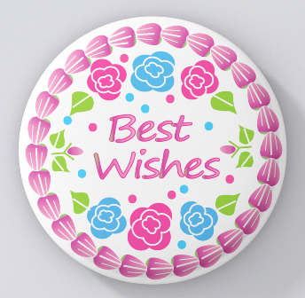 Chattacakes-Best Wishes-Vanilla w Pink Icing-magnets