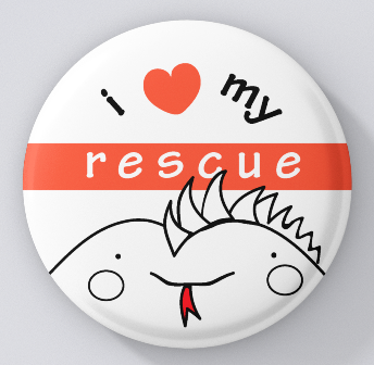 Animal Lovers-I Love My Rescue-Iguana-magnets
