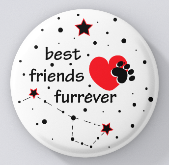 Animal Lovers-Best Friends Furrever w Stars-magnets