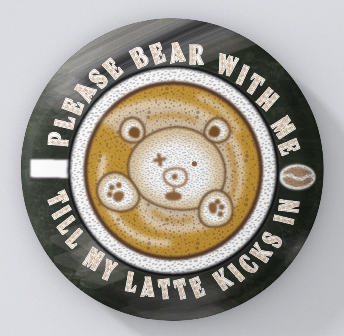 Chalkboard Cafe Latte Bear-magnets