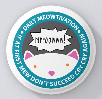 Animal Lovers-Meowtivation-If At First Mew Don't Succeed-Cry Cry Again-magnets