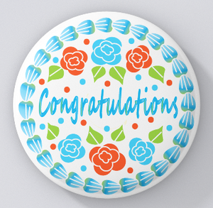 Chattacakes-Congratulations-Vanilla w Blue Icing-magnets