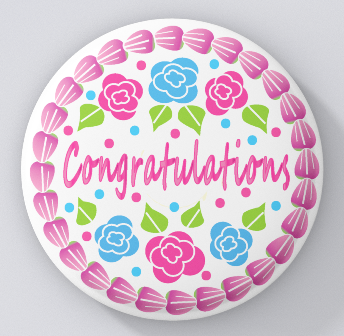 Chattacakes-Congratulations-Vanilla w Pink Icing-magnets in bakery box