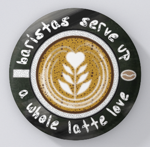 Chalkboard Cafe-Baristas Serve Up a Latte Love (coffee) magnets
