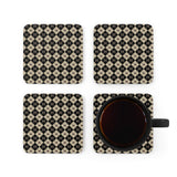 Coffee Bean Argyle-Coasters (sold individually)