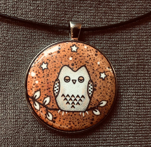 Focus-Coffee Lovers-Latte Owl necklaces-Pumpkin Spice